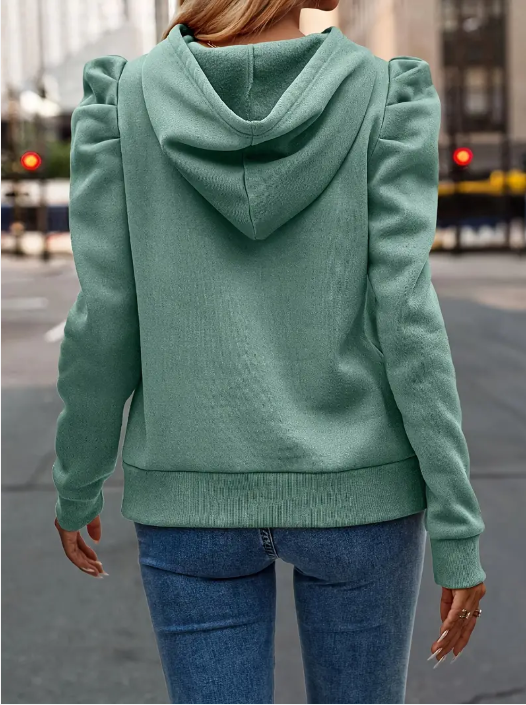 Anzu - katoenen hoodie met pofmouwen