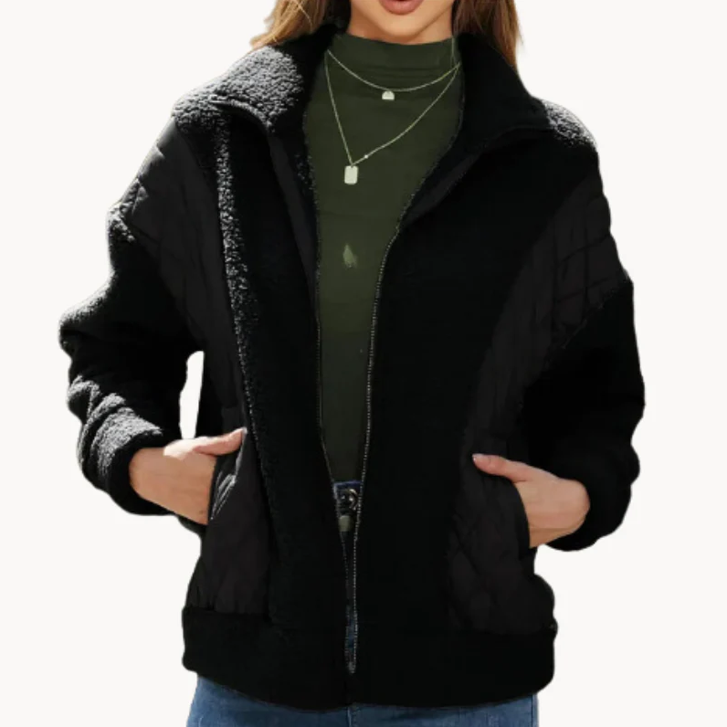 Gabriela | cosy gewatteerd sherpa damesjack