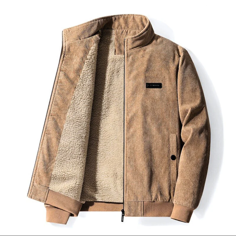 Roger - retro corduroy jasje met gezellige sherpavoering