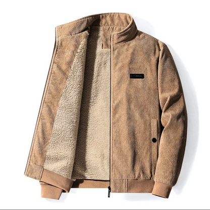Roger - retro corduroy jasje met gezellige sherpavoering
