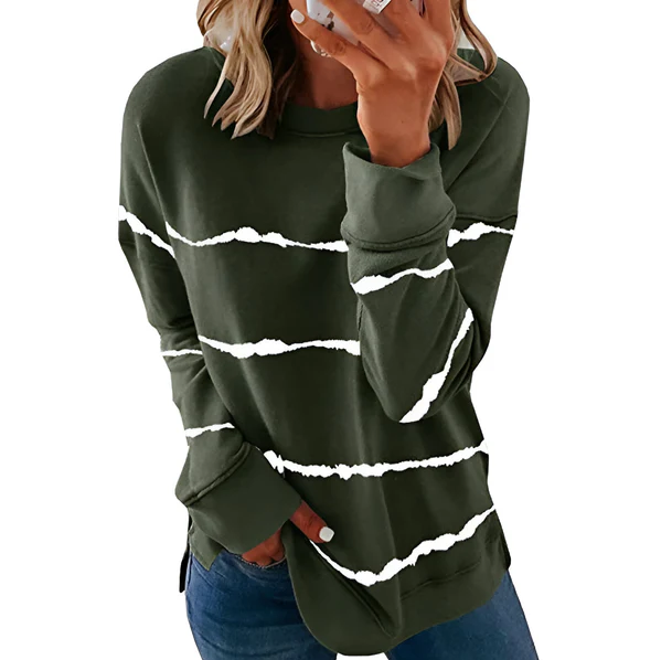 Daphne | levendige tie-dye top met lange mouwen