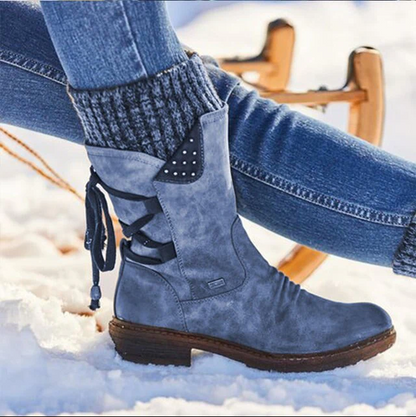 Gezellige kuithoge snowboots voor wintercomfort voor dames