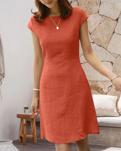 Elegante zomerjurk met delicate mouwen