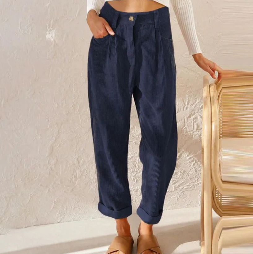 Malia - casual vrijetijdsbroek van corduroy