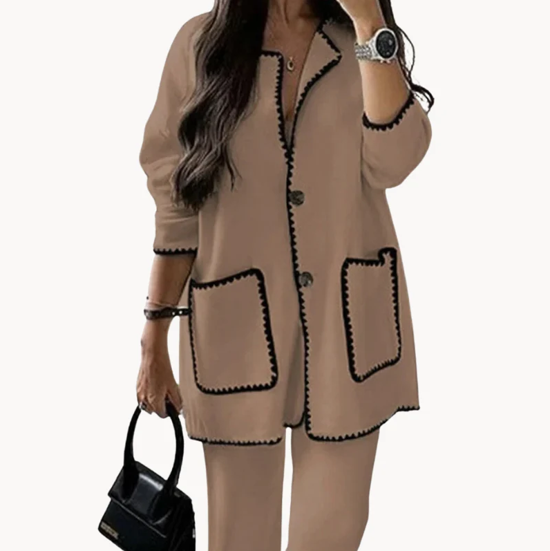 Astrid | elegante damesset met relaxte pasvorm