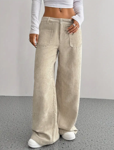 Makara corduroy broek met wijde pijpen