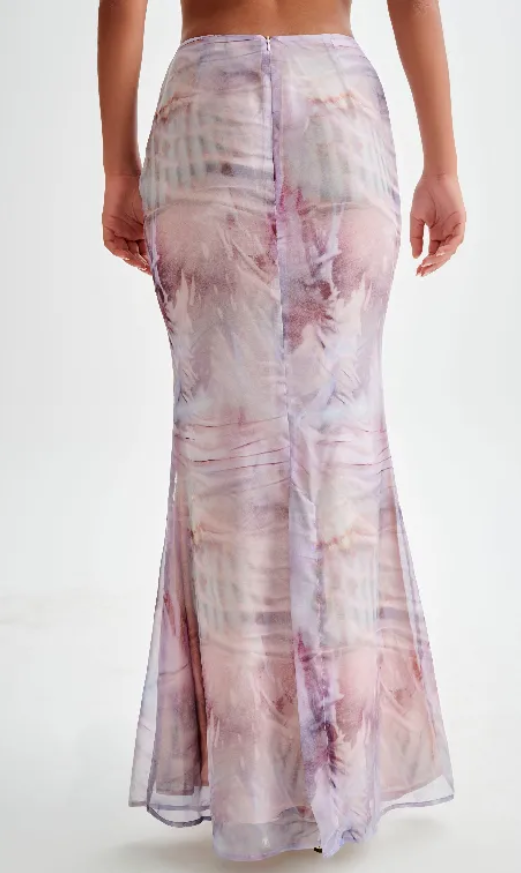 Jeanne | maxirok met ruches en schelpmotief