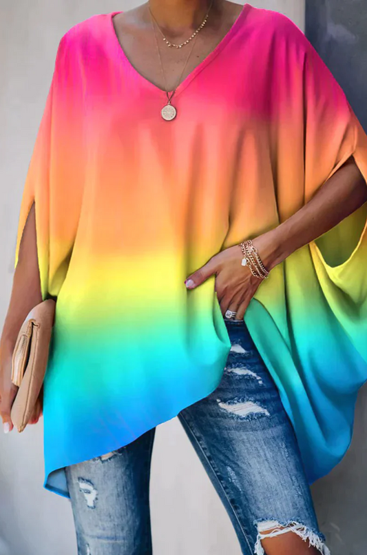 Elegante wijde damesblouse voor de zomer