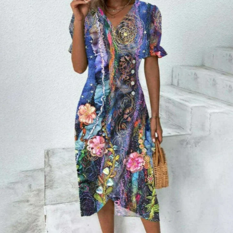 Amalia | chique midi-wikkeljurk voor dames. pure elegantie