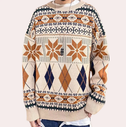 Nicusor - modieuze oversized gebreide herentrui