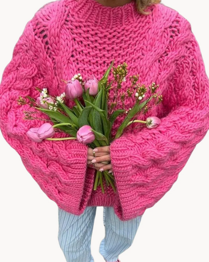 Kassie | gezellige grofgebreide damestrui