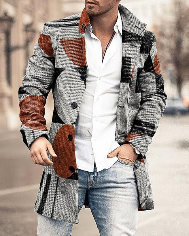 Warme heren winterjas met capuchon