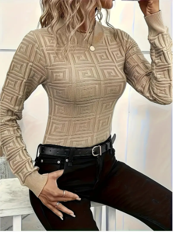 Holga - elegante gebreide top met patroon