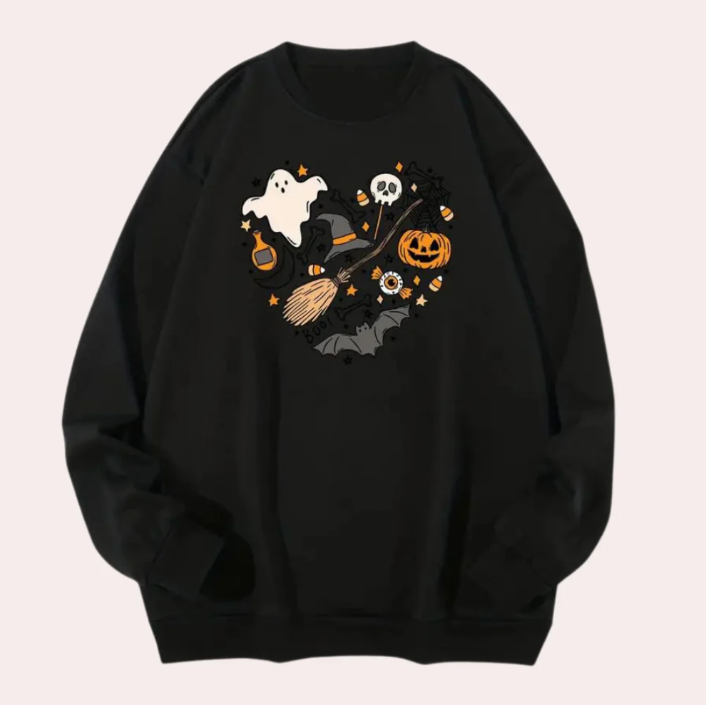 Emese – spukige vibes halloween damen-sweatshirt