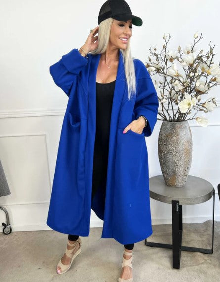 Annah - oversized jas met transparante naden en zakken