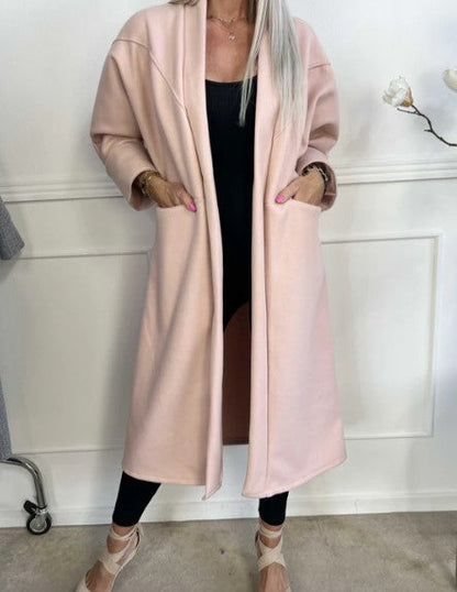 Annah - oversized jas met transparante naden en zakken