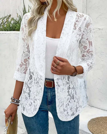 Eloise - kanten blazer met reverskraag