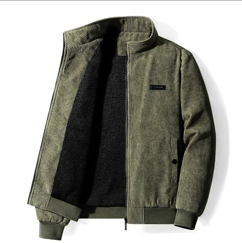 Roger - retro corduroy jasje met gezellige sherpavoering