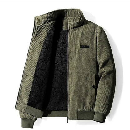 Roger - retro corduroy jasje met gezellige sherpavoering