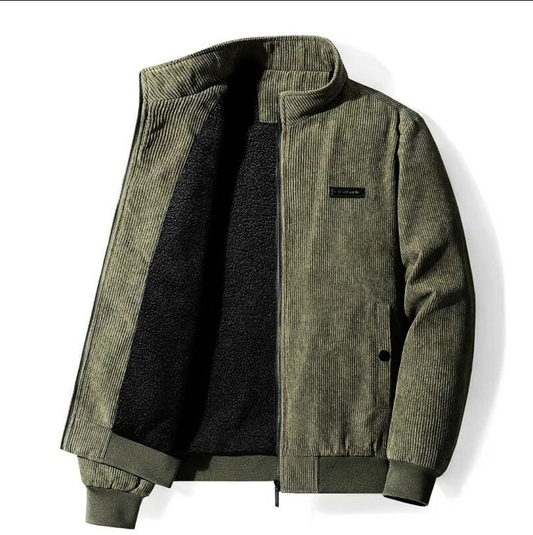 Roger - retro corduroy jasje met gezellige sherpavoering