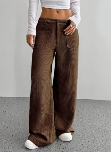 Makara corduroy broek met wijde pijpen