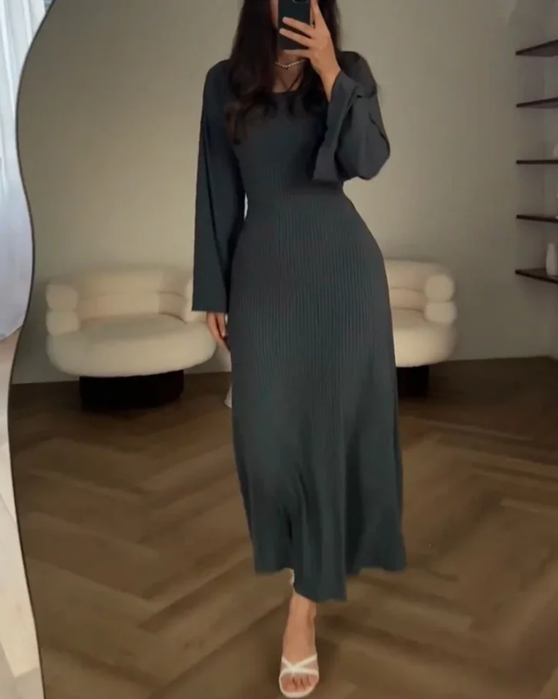 Annaliesje | elegante jurk met lange mouwen voor speciale gelegenheden