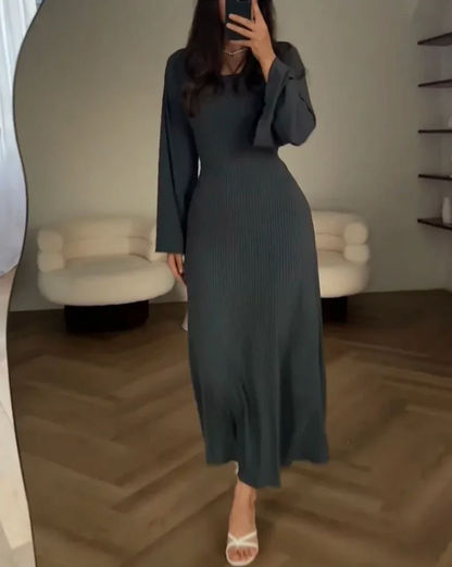 Annaliesje | elegante jurk met lange mouwen voor speciale gelegenheden