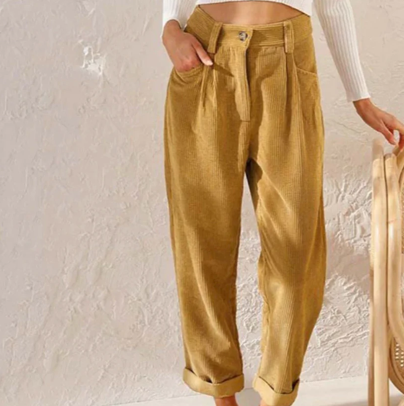 Malia - casual vrijetijdsbroek van corduroy