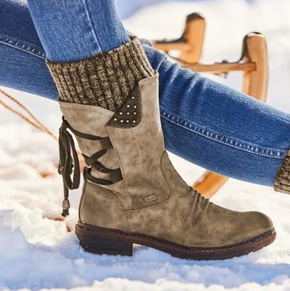 Gezellige kuithoge snowboots voor wintercomfort voor dames