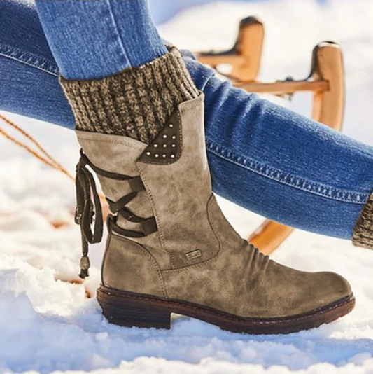 Gezellige kuithoge snowboots voor wintercomfort voor dames