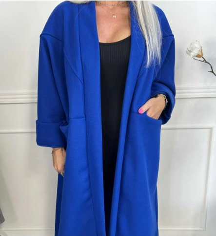 Annah - oversized jas met transparante naden en zakken