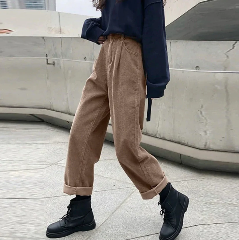 Malia - casual vrijetijdsbroek van corduroy