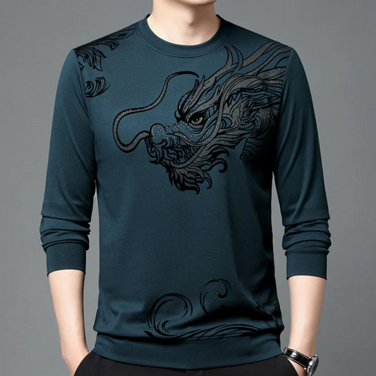 Comfortabel herensweatshirt met ronde hals