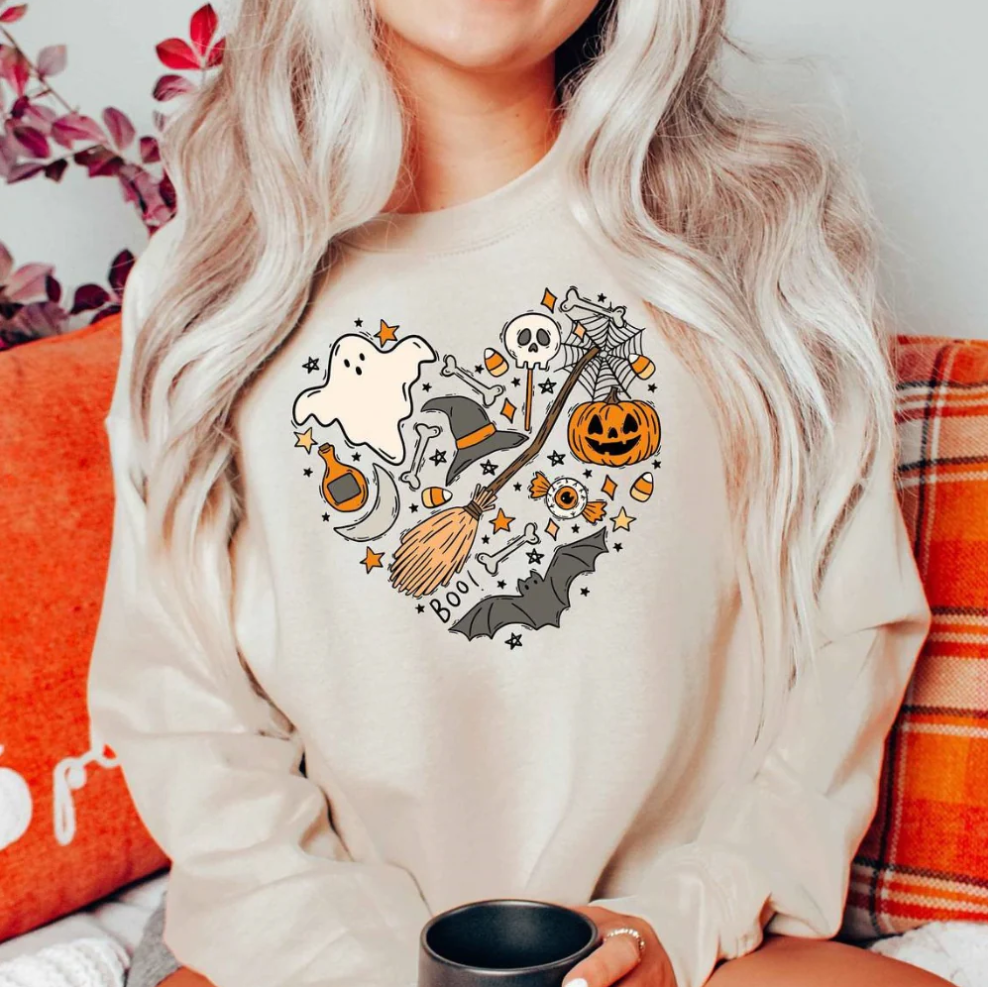 Emese – spukige vibes halloween damen-sweatshirt