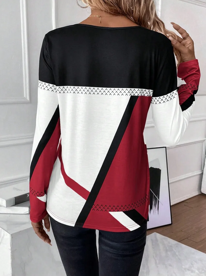 Althea - damesshirt met lange mouwen, los en stijlvol