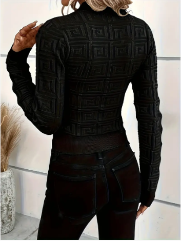 Holga - elegante gebreide top met patroon