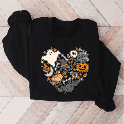 Emese – spukige vibes halloween damen-sweatshirt