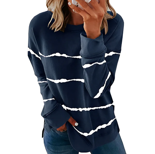 Daphne | levendige tie-dye top met lange mouwen