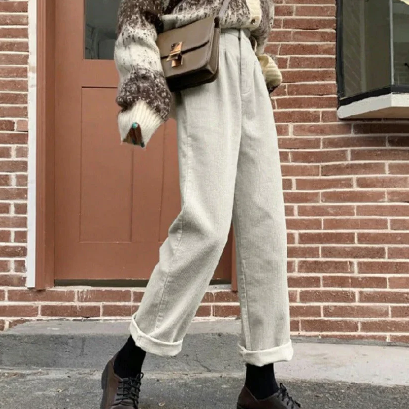 Malia - casual vrijetijdsbroek van corduroy