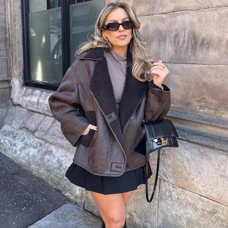Tatjana | duurzaam faux oversized jack voor dames