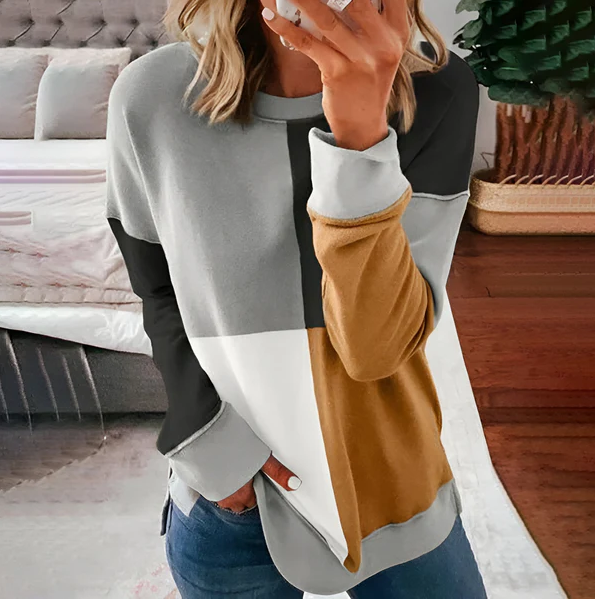 Daphne | levendige tie-dye top met lange mouwen