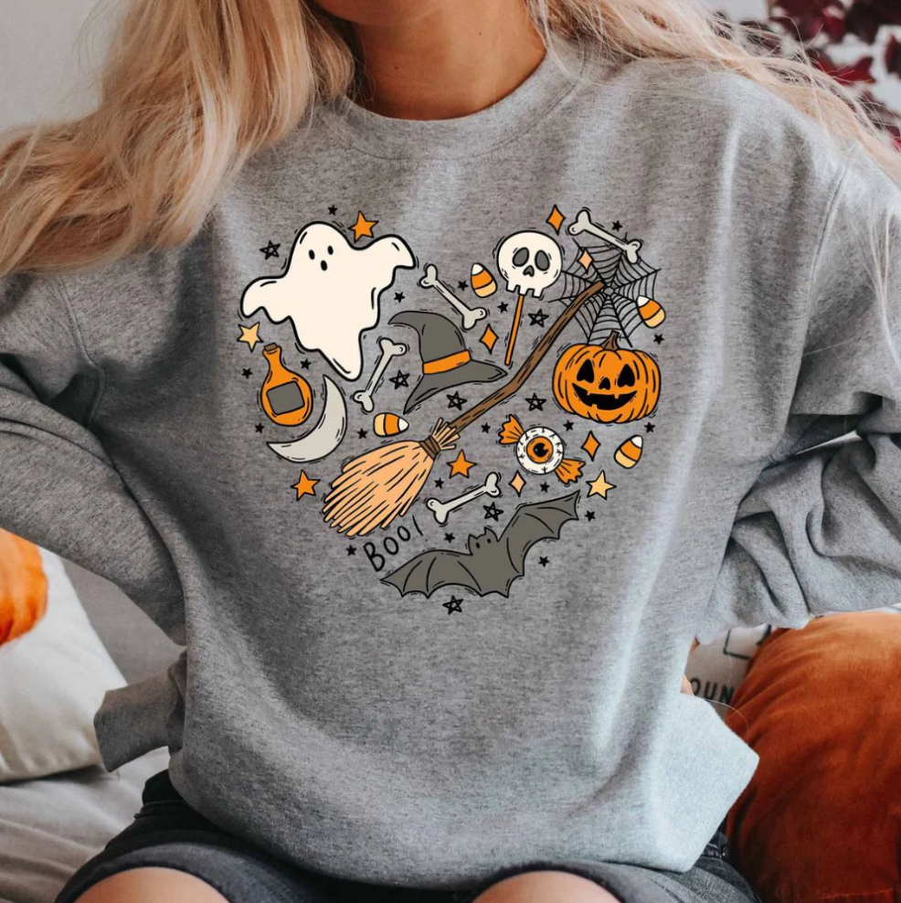 Emese – spukige vibes halloween damen-sweatshirt