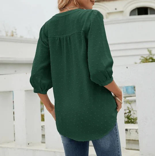 Femma - prachtige patchwork damesblouse voor iedere gelegenheid