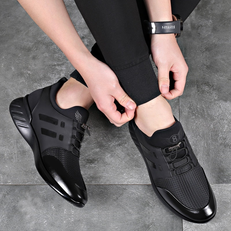 Comfortabele orthopedische premium herenschoen gemaakt van leer