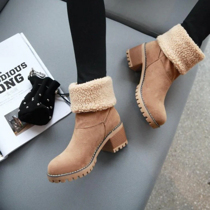 Warm gevoerde dameslaarzen voor de winter