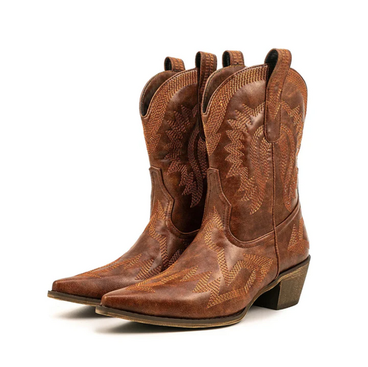 Sinaa | klassieke westerse leren cowboylaarzen voor dames