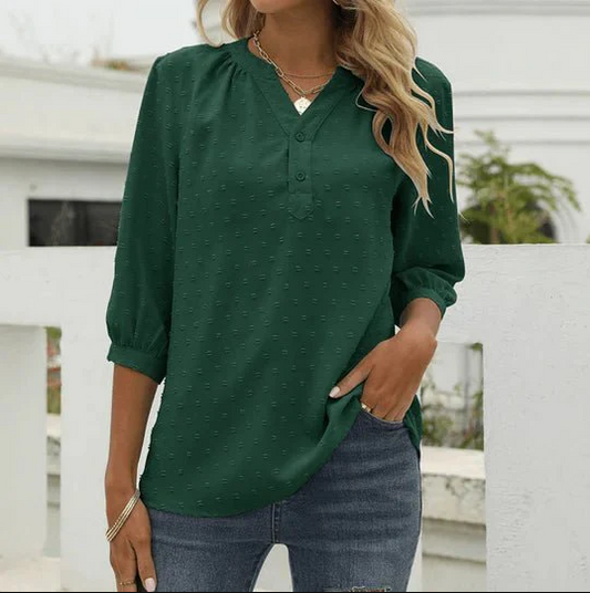 Femma - prachtige patchwork damesblouse voor iedere gelegenheid