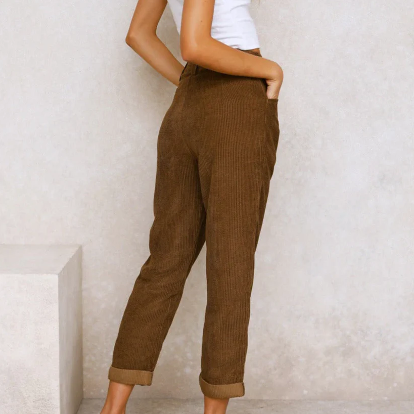 Malia - casual vrijetijdsbroek van corduroy
