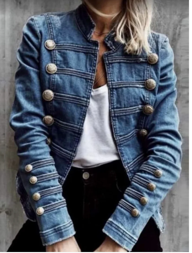 Kia vintage katoenen denim jas