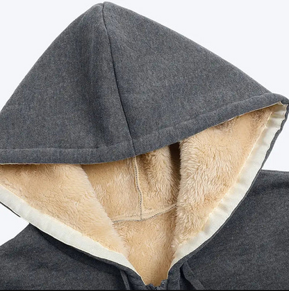 Lena l jack met capuchon, gevoerd met imitatiebont